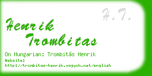 henrik trombitas business card